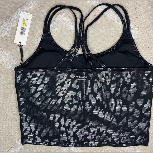 Calvin Klein Performance- Black and Leopard Sports Bra NWT - Picture 4 of 4
